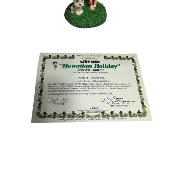 new BETTY BOOP collector figurine danbury mint HAWAIIAN HOLIDAY - Picture 2 of 7